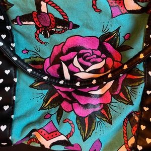 Iron Fist Nautical Rose Blue Pink Duffle Weekend Bag